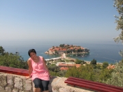 Czarnogóra - widok na miasteczko Święty Stefan  