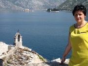 Czarnogóra - Zatoka Kotorska - na tle "kościelnych wysepek"
